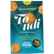 BUON FOOD TONDI BISCOTTI PROTEICI CON MANDORLE E COCCO BIO 200 G