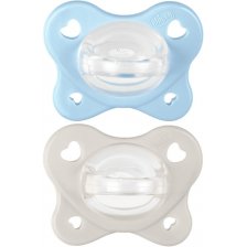 CHICCO DUAL SOFT SUCCHIETTO AZZURRO 2-6 MESI 2 PEZZI