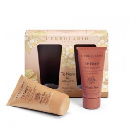 L'ERBOLARIO - TE' NERO KIT VALLE DEL TE' 1 GEL DETERGENTE VISO & MANI 75 ML + 1 CREMA MANI 50 ML