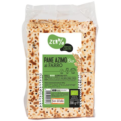 ZERO% GLUTINE PANE AZZIMO FARRO BIO 200 G