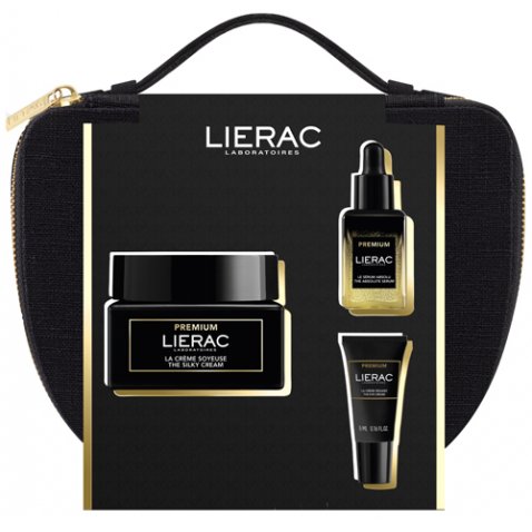 LIERAC - TROUSSE NATALE PREMIUM SOYEUSE 50 ML + MINI SIERO 13ML + MINI CONTORNO OCCHI 5 ML 2024