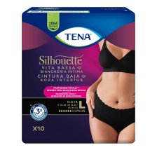 PANNOLONE A MUTANDINA ASSORBENTE TENA SILHOUETTE NOIR L VITABASSA 10 PEZZI