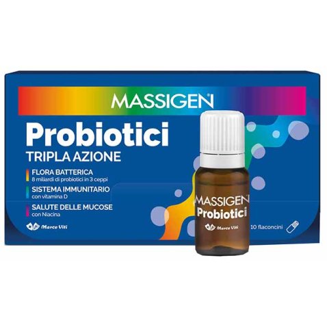 MASSIGEN PROBIOTICI 10 FLACONCINI X 8 ML PREZZO PIENO