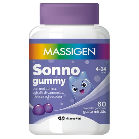MASSIGEN SONNO GUMMY 60 CARAMELLE -  Integratore alimentare per favorire il sonno nei bambini