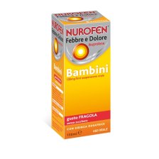 NUROFEN FEBBRE E DOLORE*BB orale sosp 150 ml 100 mg/5 ml fragola senza zucchero con siringa