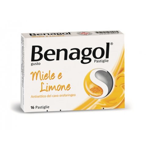 BENAGOL Miele e Limone: sollievo rapido dal mal di gola e dalla tosse - 16 pastiglie miele limone 0,6 mg + 1,2 mg