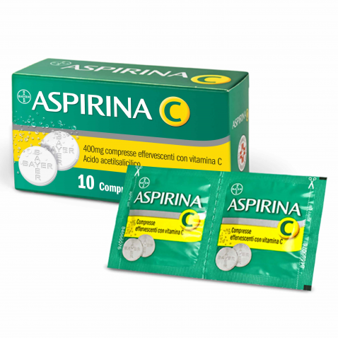 ASPIRINA C 400 mg + 240 mg con vitamina C: la soluzione efficace per dolori, febbre e raffreddore 10 compresse