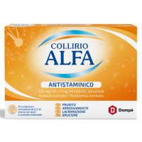 COLLIRIO ALFA ANTISTAMINICO: allevia prurito, rossore e lacrimazione degli occhi - 10 monodose 0,8 mg/ ml + 1mg/ml 0,3 ml