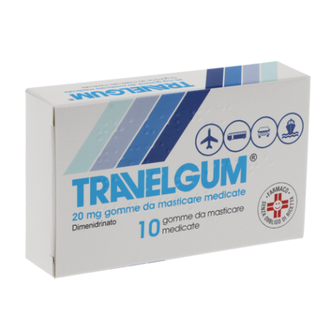 TRAVELGUM*10 gomme mast 20 mg