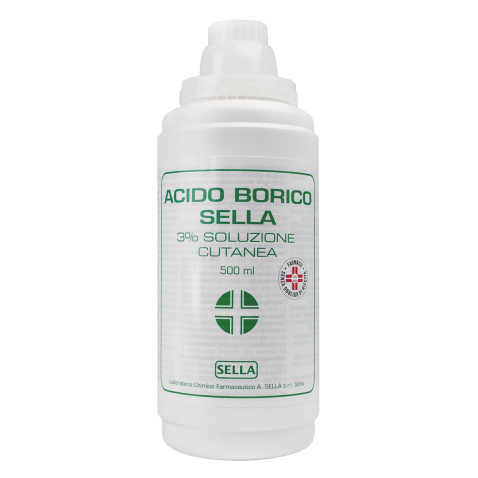 ACIDO BORICO (SELLA)*soluz u.e. 500 ml 3%